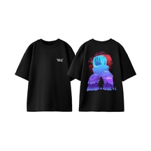Thewert Uchiha Itachi 11 Tasarım Sırt Baskılı Pamuk Siyah Oversize T-shirt