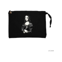 Zepplin Giyim Mona Lisa Siyah Clutch Astarlı Cüzdan / El Çantası