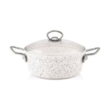 Taç Granit Döküm Derin Tencere 28 Cm Beyaz - Tac-3427