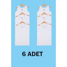 Berrak Erkek Çocuk Atlet %100 Pamuk 1501 - 6'lı Paket Beyaz