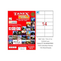 Tanex Laser Etiket 100 Yp 105x41 Laser-copy-ınkjet Tw-2114 Diğer