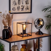 Riolight Modern12, Retro,vintage,rustik Siyah 1xe27 Duylu Küp Met