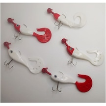 ALDOS Turna Silikon Set 10 cm, Orak Kuyruk Silikon Yem 5'li Pk
