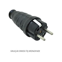 Kauçuk Erkek Fiş  Monofaze