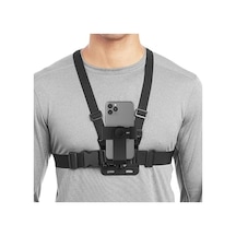 Jl Göğüs Kemeri Fixation Braketi İle Ayarlanabilir Telefon Klip Dr Siyah