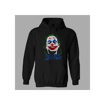 Tarzsokak Oversize Joker Put On A Happy Face Siyah Hoodie