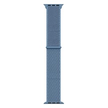 Ekılıf - Apple Uyumlu  Watch 38mm - Kordon Serisi Hasır Strap Kayış Band-03 - Cape Ced Blue