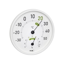 Tfa Dostmann Analog Termal Higrometre, 45.2045.02, İç Ve Dış Mekan İçin, Renkli Konfor Bölgeleri, Beyaz, U 130 X G