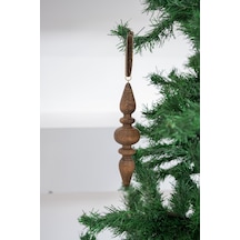 X Den.ınteriors Yılbaşı Vintage Ahşap Sarkıt Noel Ağaç Süsü Venge - 667570844