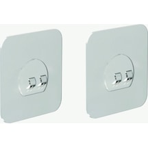 Yedek 2 Adet Yapışkanlı Askılık Sticker şeffaf güçlü askı aparatı