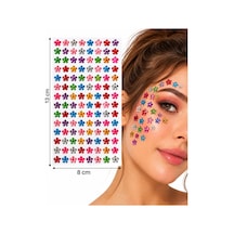 Çiçekler Yapışkanlı Yüz Taşı Face Gems Taşlı Yüz Ve Vücut Süsü