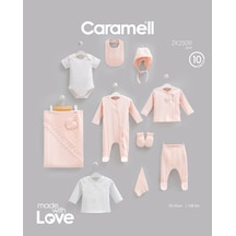 Caramell Very Nice 10 Parça Hastane Çıkışı Zıbın Seti Pembe renkli