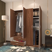 Kenzlife Gardırop 4 Kapaklı Kapılı 2 Çekmeceli Orkide Cvz 180 120 42 Gardolap Dolap