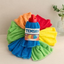 Mikrofiber Havlu Mop Kartelalı Çok Renkli