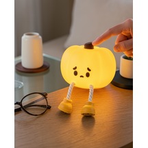 Pumpkin Led Gece Lambası Üç Kademeli Işık Ayarlı Xuczzkabakışık-4-1 Çok Renkli