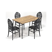 Nero / Venüs Mutfak Masa Takımı -Siyah Nero / Venüs Mutfak Masa Takımı -Siyah