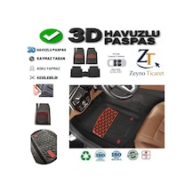 Audi Q5 2023 4 Cm Derin Havuzlu 5 Parça 3d Universal Oto Paspas Siyah-kırmızı