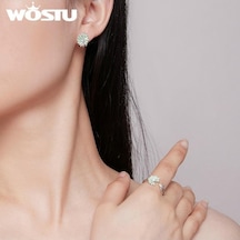 Novahub Wostu 925 Ayar Gümüş Güzel Papatya Çiçek Kulak Çıtçıt Bal Arısı Saplama Küpe Kadınlar İçin Doğum Günü Takı Parti Hediye Çok Renkli