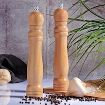 Ahşap Öğütücü - Tuz Karabiber Öğütücüsü Büyük 25,5 Cm Tekli