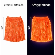 Neon Turuncu Hawaii Parti Eteği 40 Cm 3+ Yaş