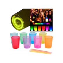Karanlıkta Yanan Gece Işığı Mega Glow Bardaklar 8 Adet 8.5 X 10.5 Cm Yetişkin