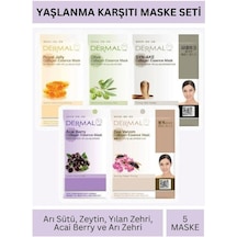 Dermal Arı Sütü Zeytin Yılan Zehri Acai Berry Ve Arı Zehri Özlü Maske Seti 23gr X 5adet