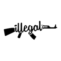 Byr002 İllegal Sticker Oto Motor Laptop Duvar Folyo Sticker 20x6 Cm Efsngrck