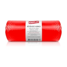 Büzgülü Tıbbi Atık Poşeti Büyük Boy 60x85 Cm, 10x10'lu Sızdırmaz Yırtılmaz Profesyonel Çöp Poşeti, Geri Dönüştürülebilir Kolay Bağlanır Tıbbi Atık Torbası, Hastane, Klinik Büzgülü Çöp Poşeti