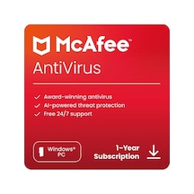 Mcafee Antivirus 2025 - 1 PC 1 Yıl Abonelik Windows