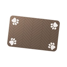 Suntek Evcil Hayvan Besleme Matı Yemekleri Yer Kauçuk Destekli