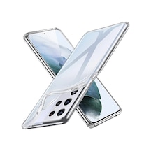 Newface Samsung Galaxy Uyumlu S21 Ultra Kılıf Lüx Semeglbl - 64 Şeffaf Silikon