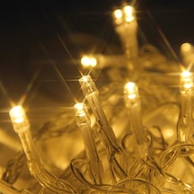 10 Metre 100 Ledli 8 Fonksiyonlu Dekoratif Lambader Sarı Lamba 4801 Diğer