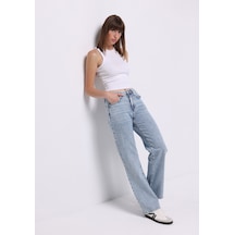Colin's Colins Straight Fit Orta Bel Düz Paça Kadın İndigo Jean Pantolon Cl1075119 Q1.v1 Dn44373 Yeşil