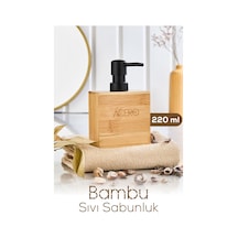 Vienev Bambu Dikdörtgen Sıvı Sabunluk Siyah Pompalı 220 Ml Çok Renkli