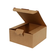 Kraft Kilitli Kargo Kutusu / Ebat: 13,5x13,5x6,5 cm (100 adet)