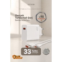 Simex Xiaomi, Redmi, Poco, Uyumlu 33 Watt Hızlı Turbo Şarj Seti Ce Belgeli Sps-19