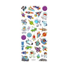 Sticker Kabartmalı Stiker Defter, Planlayıcı Etiket Hl88-041 - 17x9 Cm - Astranot Uzay Araçları