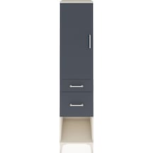 Hyperion Dolap 3 Raflı 2 Çekmeceli Tek Kapaklı 44x44x195 Aytaşı-antrasit Aytası