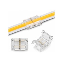 4 Adet 10 Mm Cob Led Şerit Ara Konnektörü 2 Pin Tek Renk Şerit Birleştirme Aparatı Karanlık Alan Bırakmayan Şeffaf Lehimsiz Bağlantı