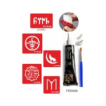 Hint Kınası Ve Şablonla Geçici Dövme Yapma Seti Set 21