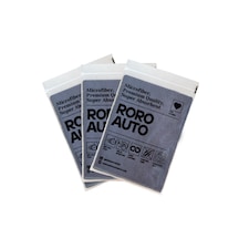 Roro Auto Fuji 3'lü Mikrofiber Araç Kurulama Seti 40x40 Gri