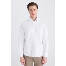 D'S Damat Ds Damat Regular Fit Beyaz Armürlü Gömlek 5hf02ta01344m Çok Renkli