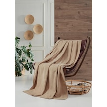 Aksu Brighton Collection Pamuklu Tv Battaniye 130x170 Bej