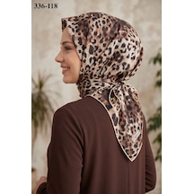Moonscarfs Moonscarf Leopar Desenli Soft Pamuk Eşarp 336-118 Çok Renkli
