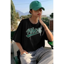 Uyguntarz Unisex Nice Tasarım Tshirt Siyah2