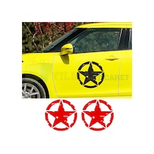 Army Off Road Star Askeri Yıldız Oto Sticker Yapıştırma 2 Adet