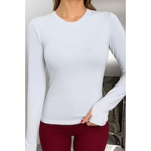 Balenbi Kadın Buzzy Parmak Geçmeli Bisiklet Yaka Basic Body 1130 Mavi