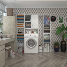Kenzlife Çamaşır Makinesi Dolabı Veronikamega Byz 180 156 20 Banyo Arkalıksız Raflı Çok Renkli