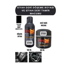 Derby Siyah Oto Döşeme Boyası ve Siyah Deri Tamir Macunu