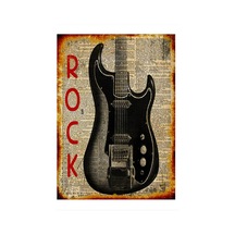 Bedeko Elektro Gitar Mdf Poster 25 Cm X 35 Cm